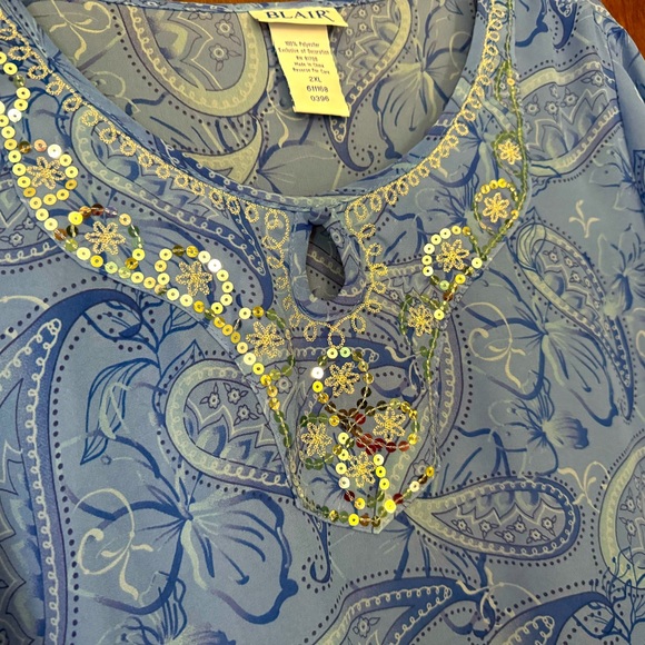 Beautiful detailed size 2XL BLAIR brand top! 🎉🤩 - Picture 5 of 7
